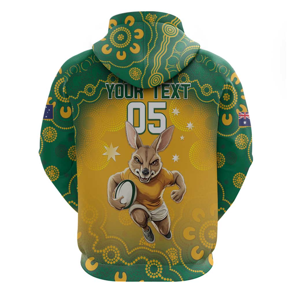 Custom Australia Rugby 2024 Hoodie Go Wallabies Aboriginal Pattern LT05