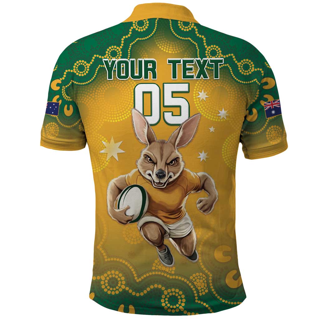 Custom Australia Rugby 2024 Polo Shirt Go Wallabies Aboriginal Pattern LT05