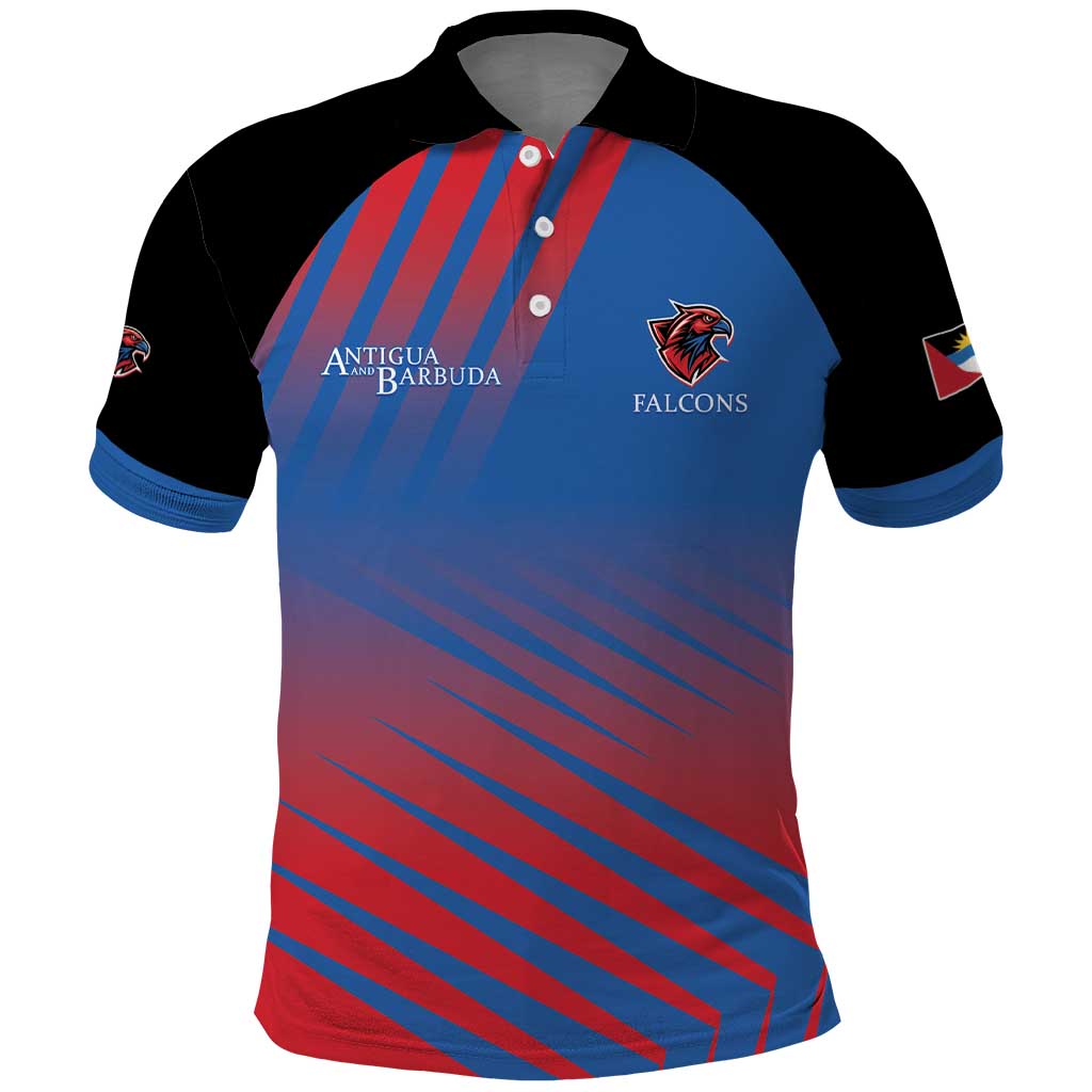 Custom Antigua and Barbuda Cricket Polo Shirt Falcons Unstoppable LT05