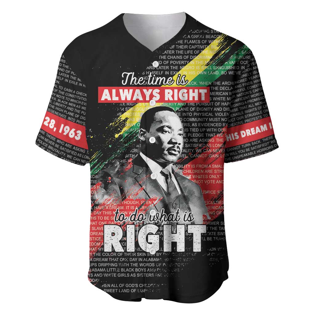 MLK Honoring The Legacy Baseball Jersey Black Version LT05