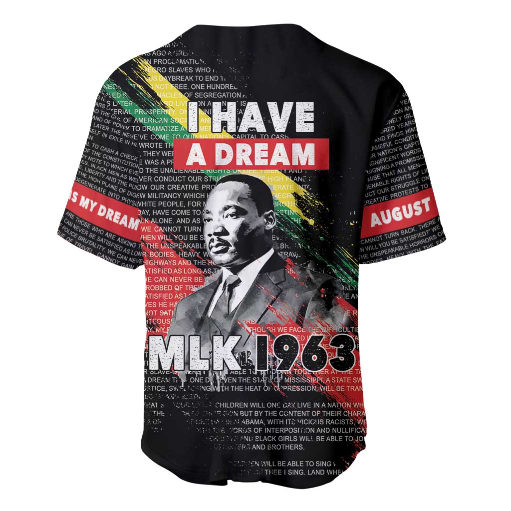 MLK Honoring The Legacy Baseball Jersey Black Version LT05