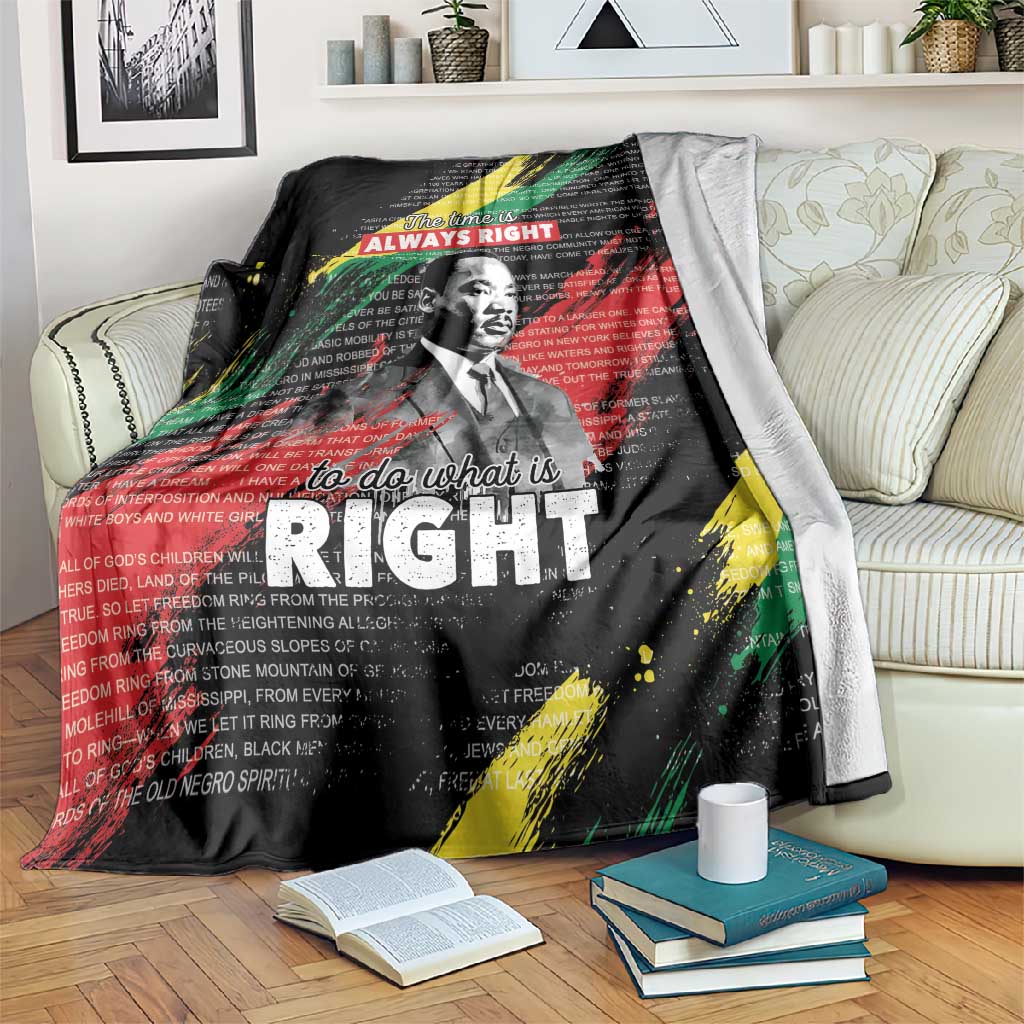 MLK Honoring The Legacy Blanket Black Version LT05
