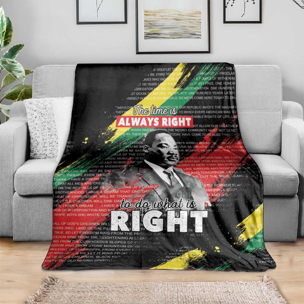 MLK Honoring The Legacy Blanket Black Version LT05