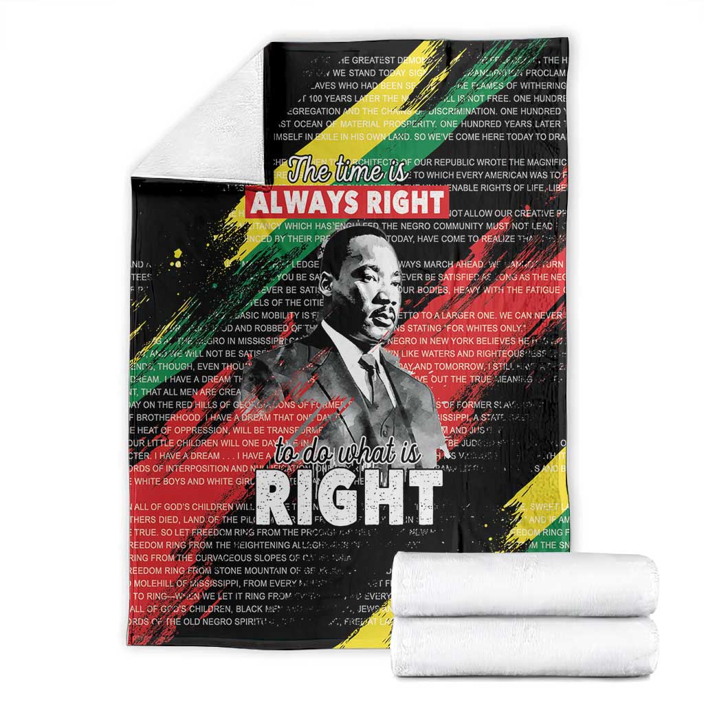 MLK Honoring The Legacy Blanket Black Version LT05