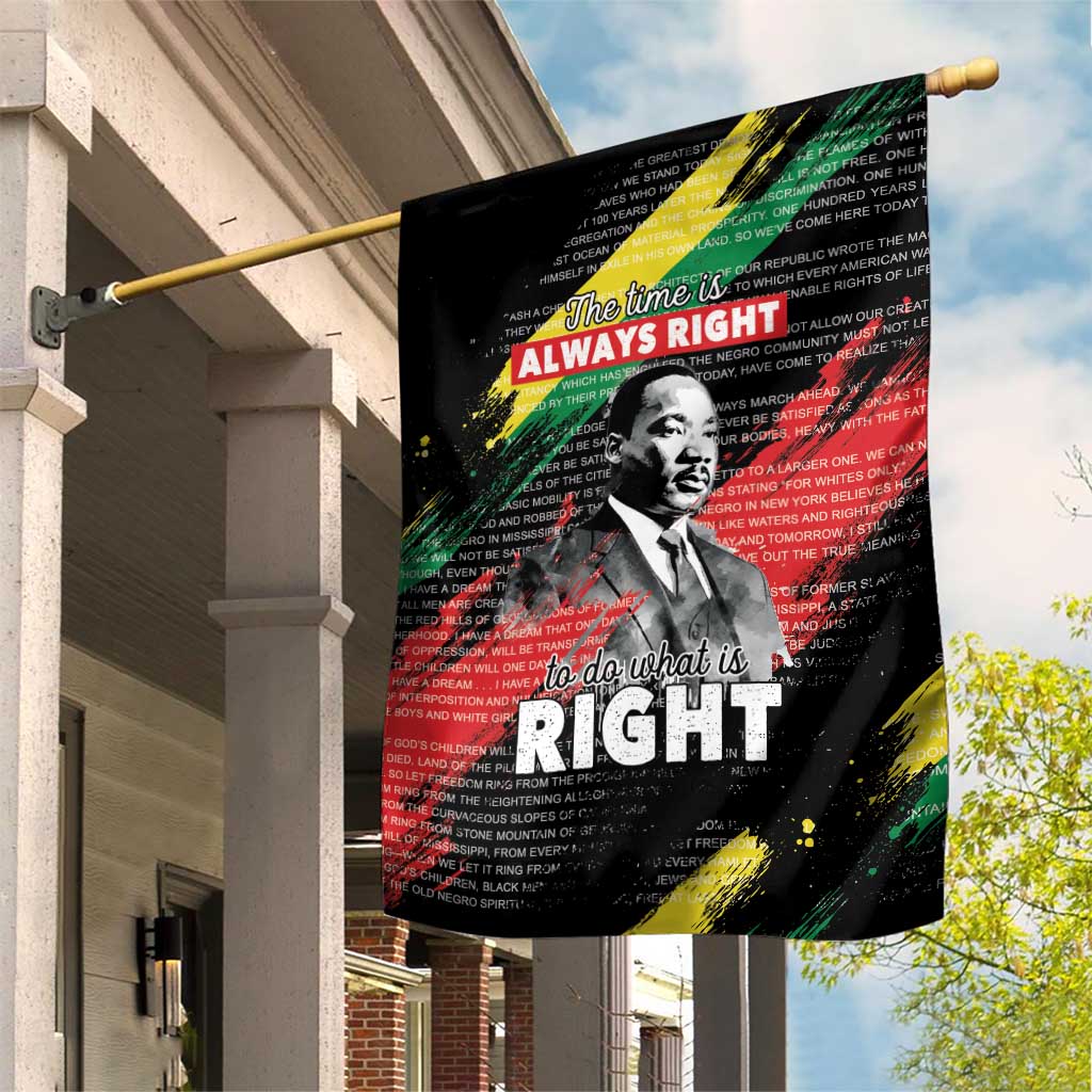 MLK Honoring The Legacy Garden Flag Black Version LT05