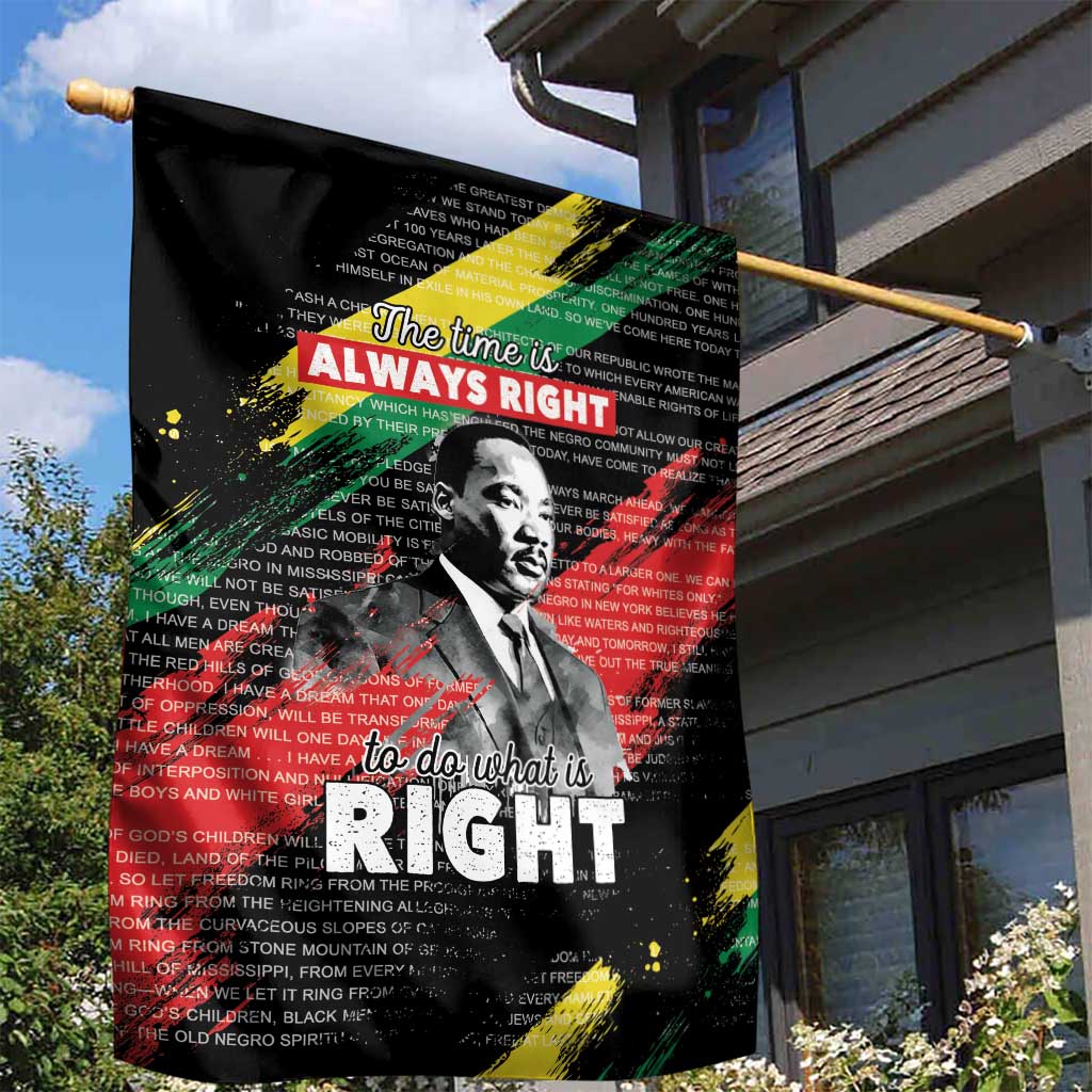 MLK Honoring The Legacy Garden Flag Black Version LT05
