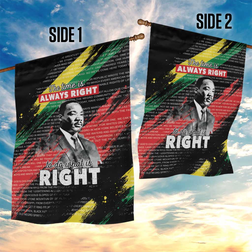 MLK Honoring The Legacy Garden Flag Black Version LT05