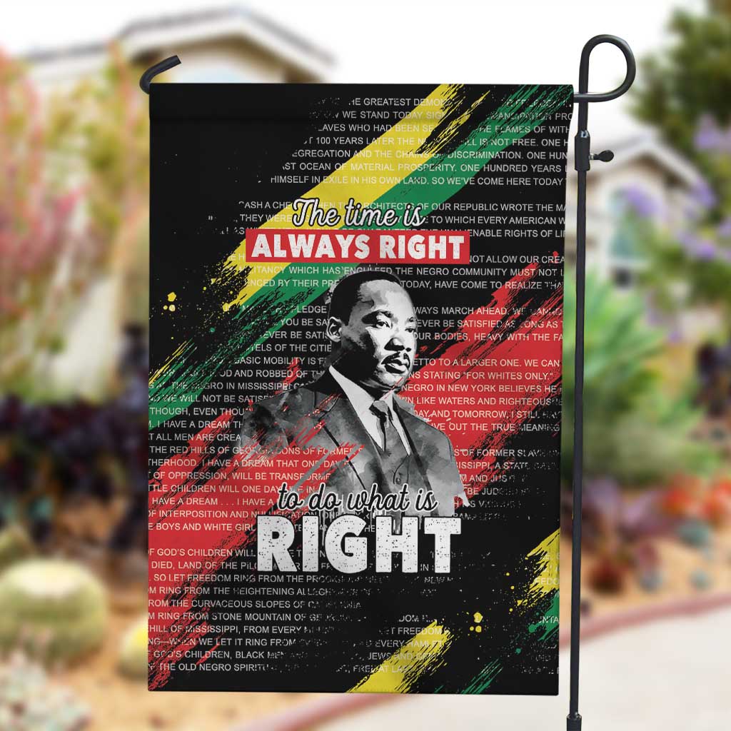 MLK Honoring The Legacy Garden Flag Black Version LT05