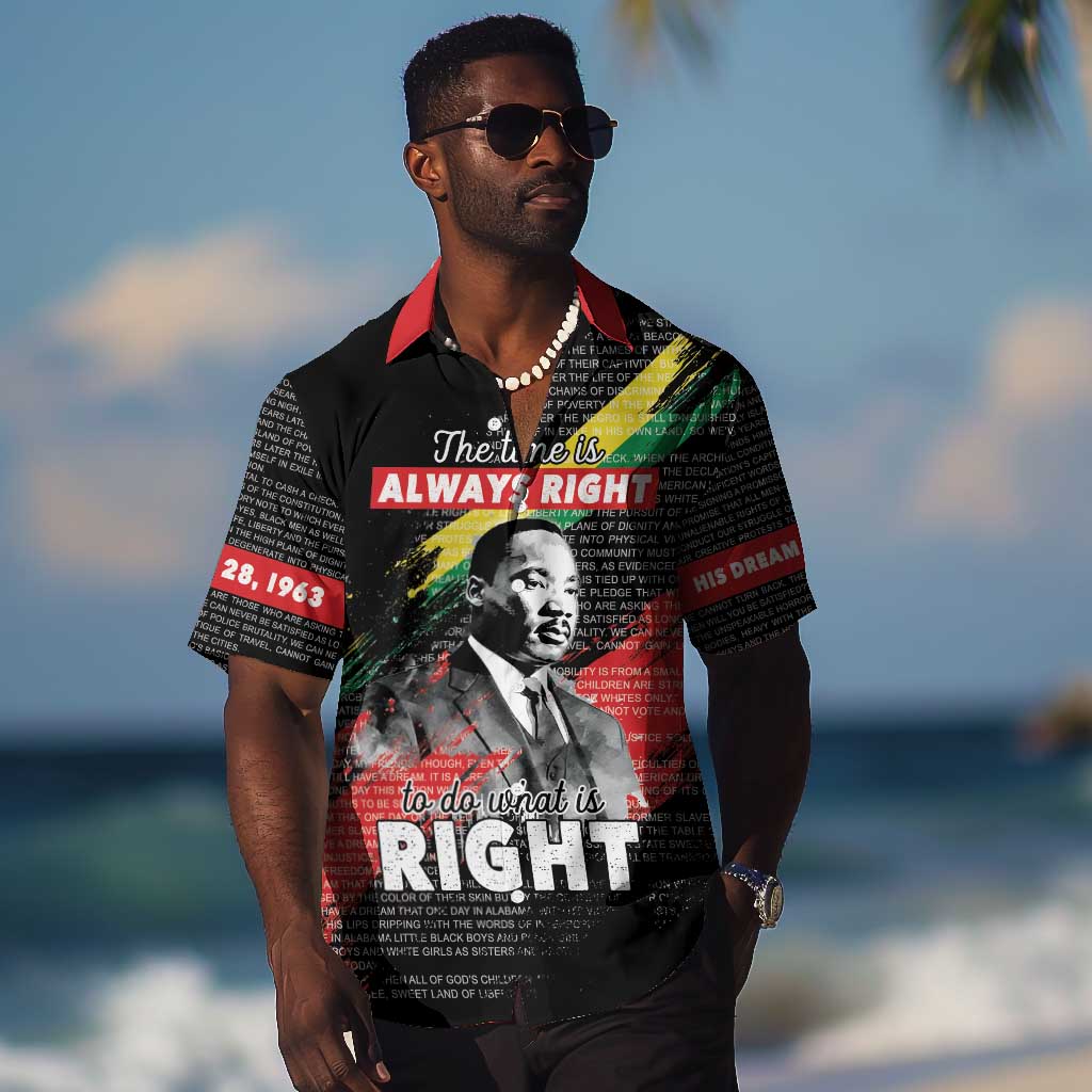 MLK Honoring The Legacy Hawaiian Shirt Black Version LT05