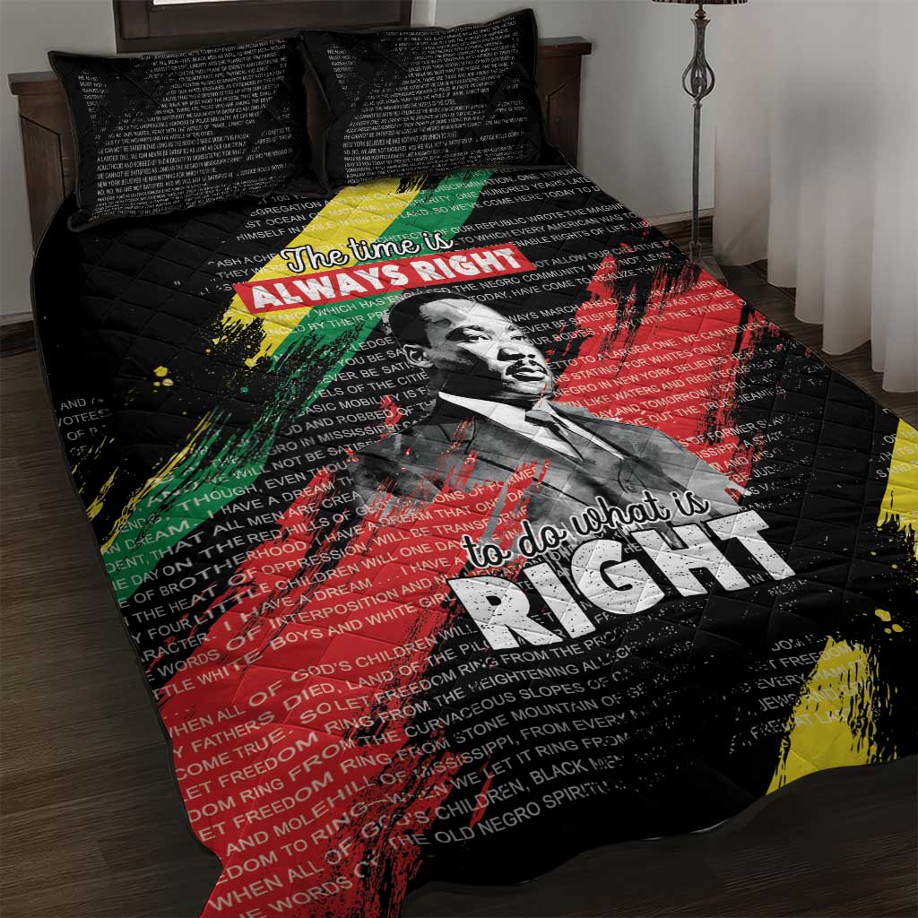MLK Honoring The Legacy Quilt Bed Set Black Version LT05