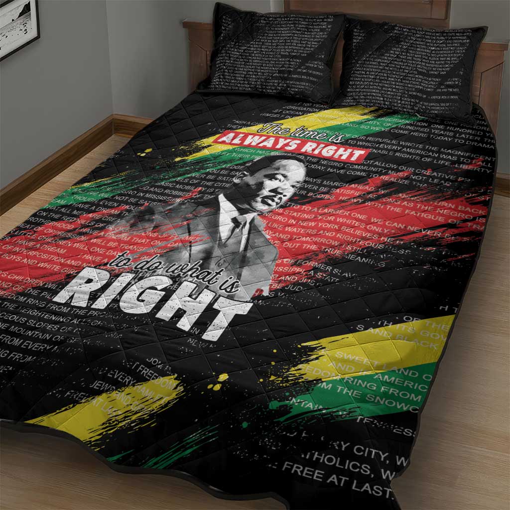 MLK Honoring The Legacy Quilt Bed Set Black Version LT05