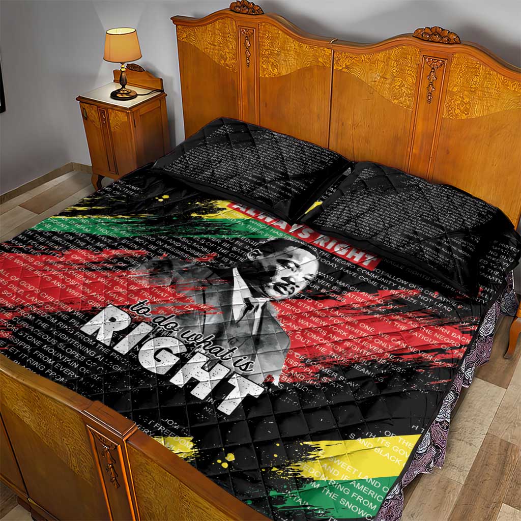 MLK Honoring The Legacy Quilt Bed Set Black Version LT05