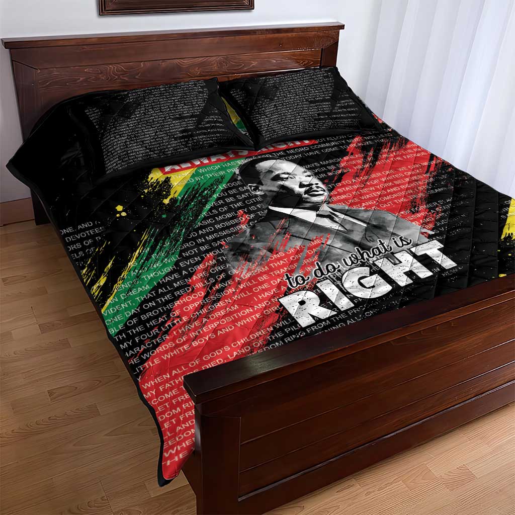 MLK Honoring The Legacy Quilt Bed Set Black Version LT05