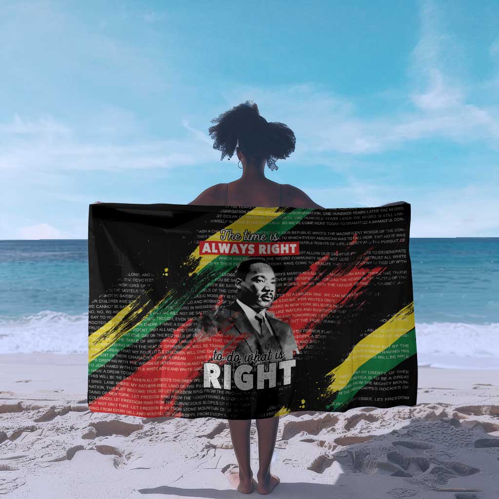 MLK Honoring The Legacy Sarong Black Version LT05