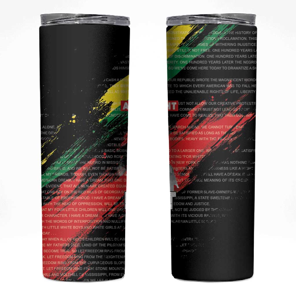MLK Honoring The Legacy Skinny Tumbler Black Version LT05