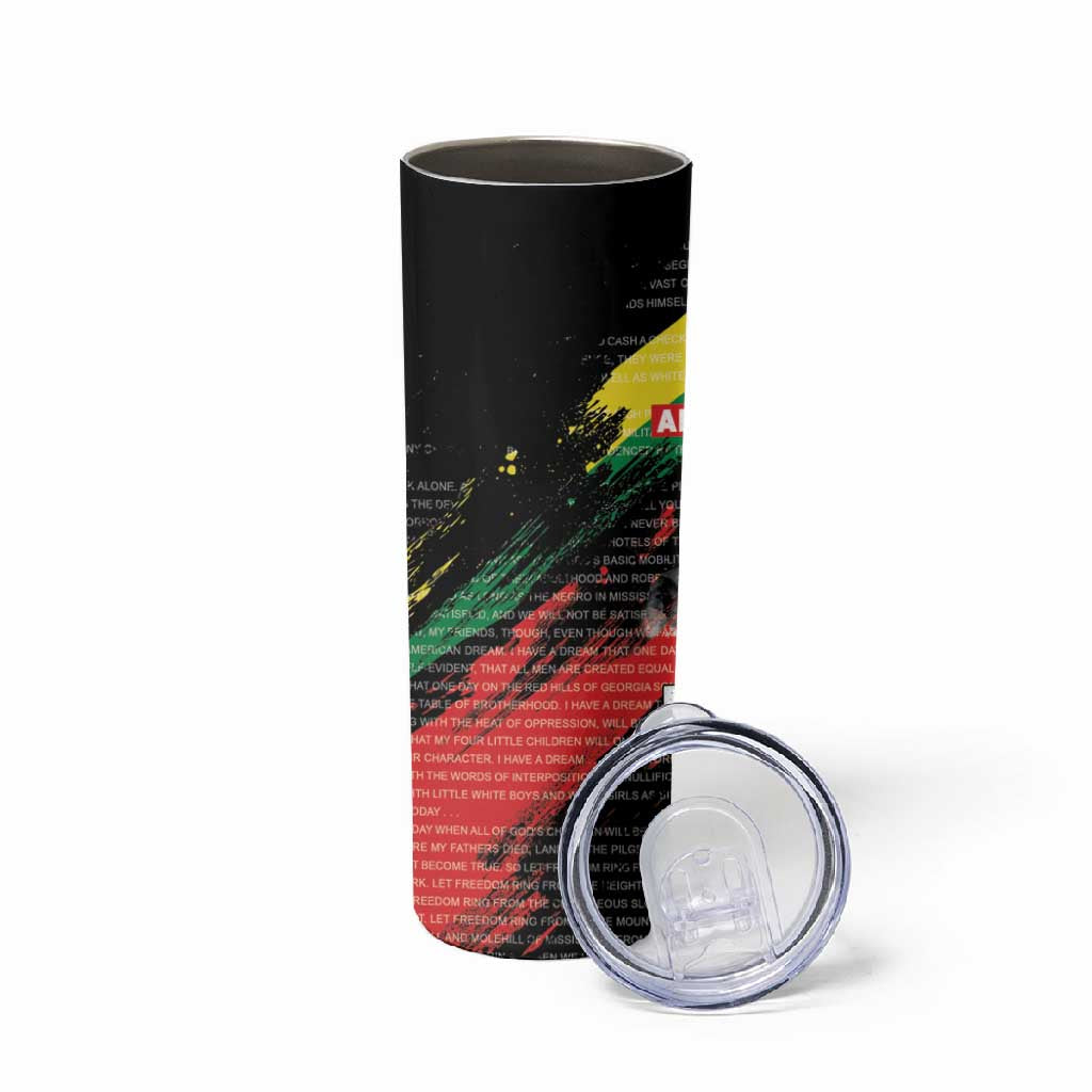 MLK Honoring The Legacy Skinny Tumbler Black Version LT05