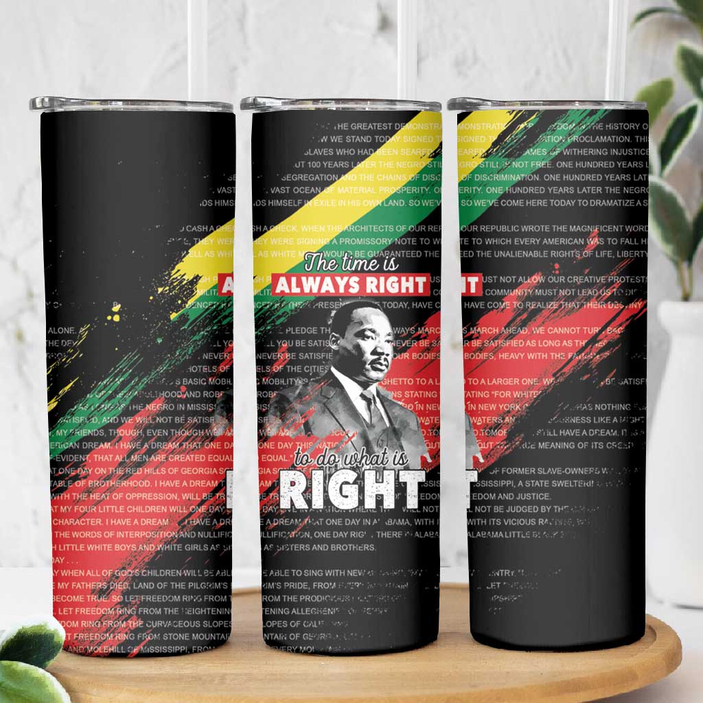 MLK Honoring The Legacy Skinny Tumbler Black Version LT05