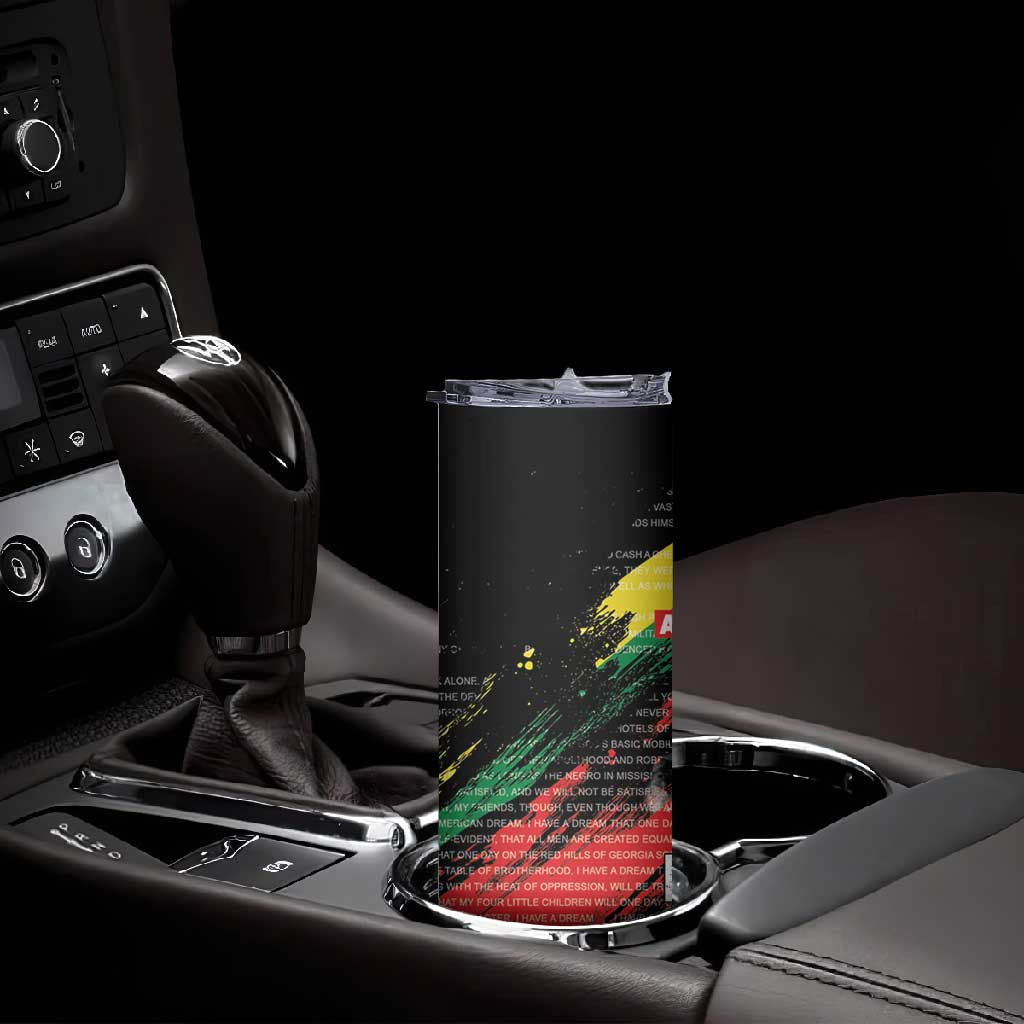 MLK Honoring The Legacy Skinny Tumbler Black Version LT05
