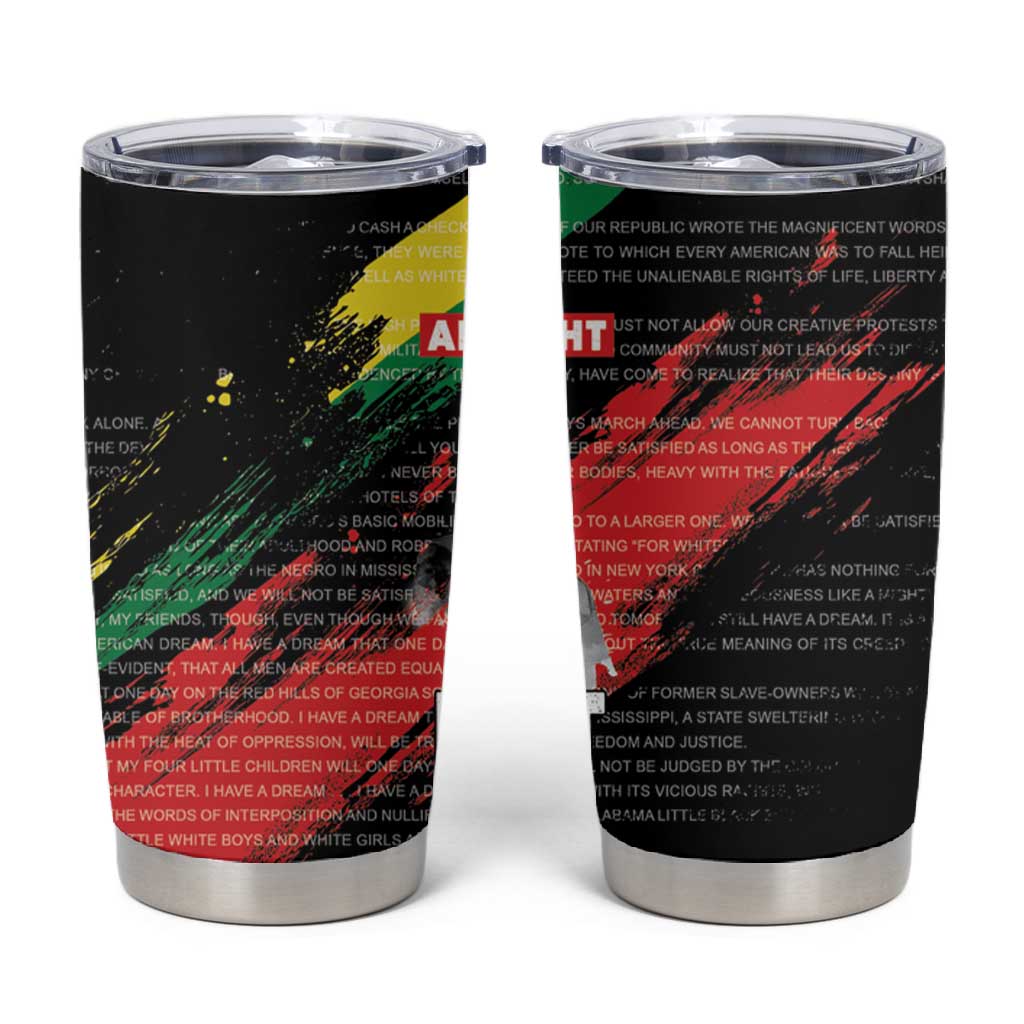 MLK Honoring The Legacy Tumbler Cup Black Version LT05