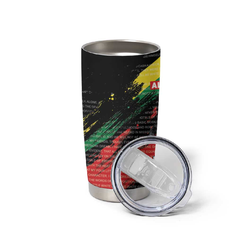 MLK Honoring The Legacy Tumbler Cup Black Version LT05