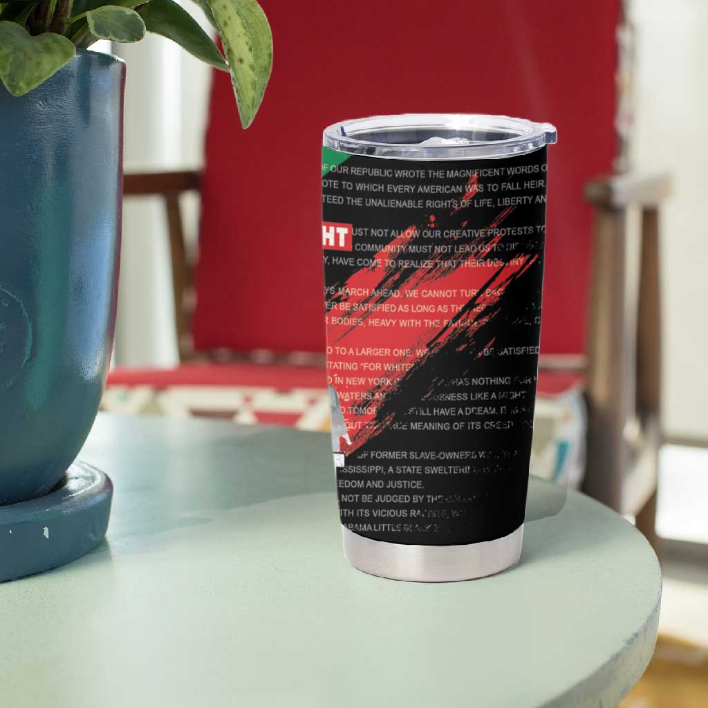 MLK Honoring The Legacy Tumbler Cup Black Version LT05