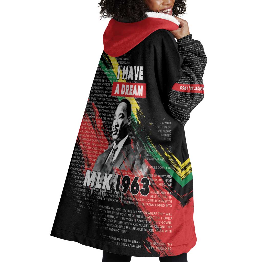 MLK Honoring The Legacy Wearable Blanket Hoodie Black Version LT05