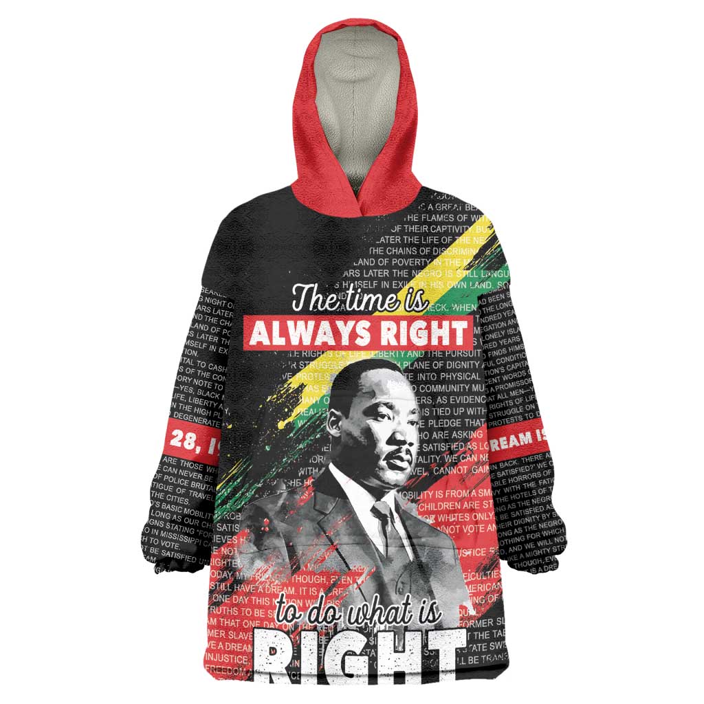 MLK Honoring The Legacy Wearable Blanket Hoodie Black Version LT05