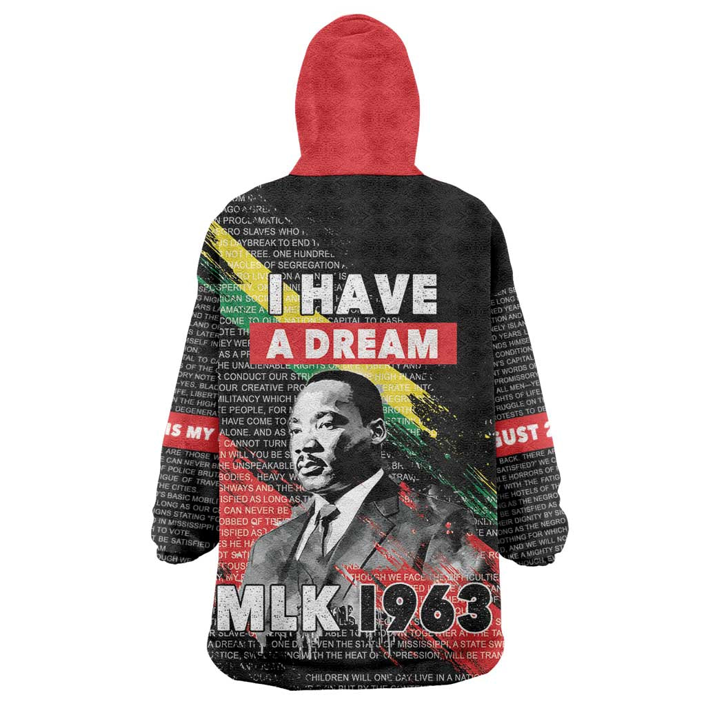 MLK Honoring The Legacy Wearable Blanket Hoodie Black Version LT05