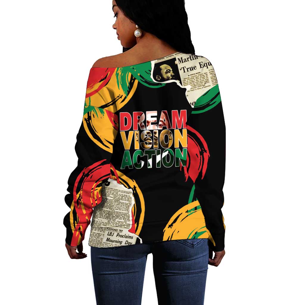 Remembering The Legacy Of MLK Off Shoulder Sweater LT05