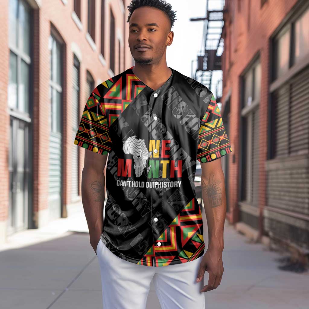 Black History Month Baseball Jersey One Month Can't Hold Our History LT05