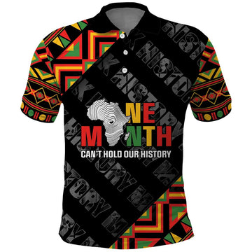Black History Month Polo Shirt One Month Can't Hold Our History LT05