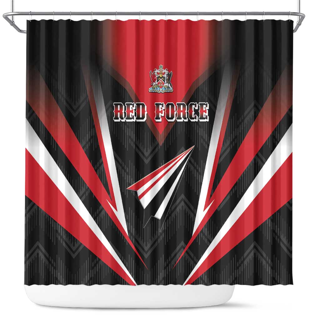 Trinidad And Tobago Cricket Shower Curtain Go Red Force LT05