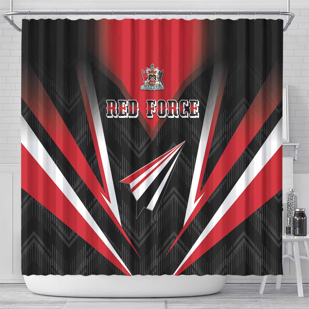 Trinidad And Tobago Cricket Shower Curtain Go Red Force LT05
