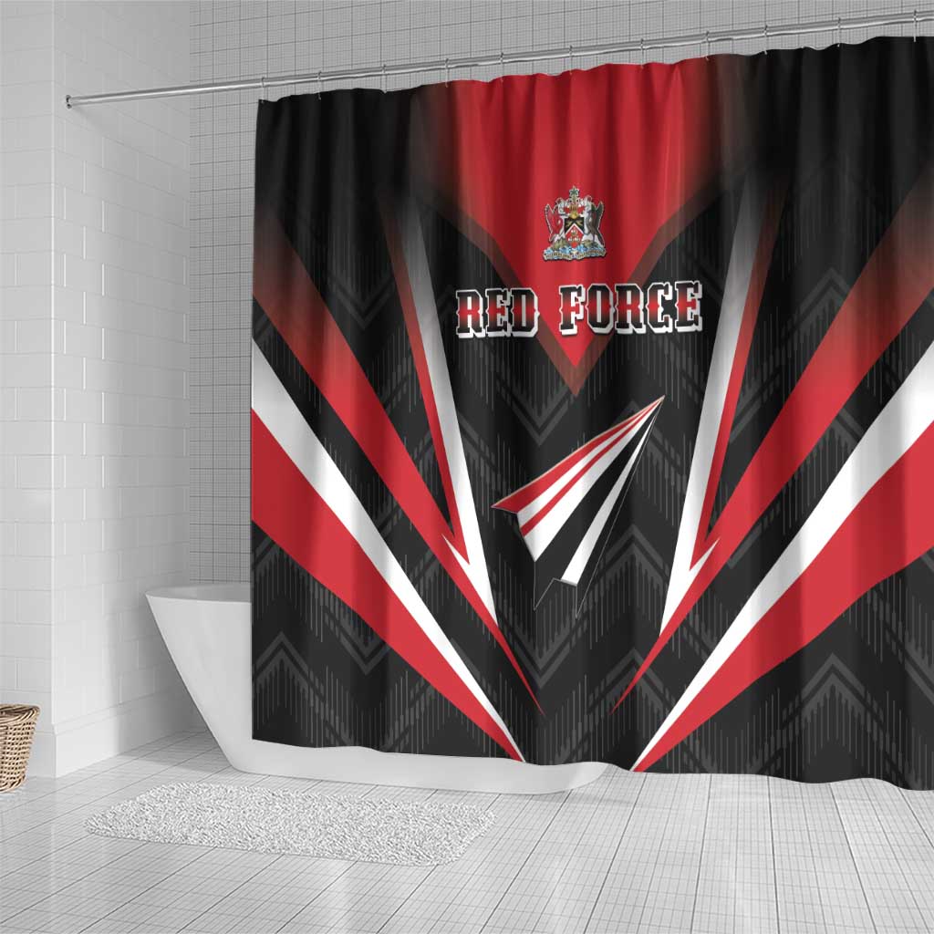 Trinidad And Tobago Cricket Shower Curtain Go Red Force LT05