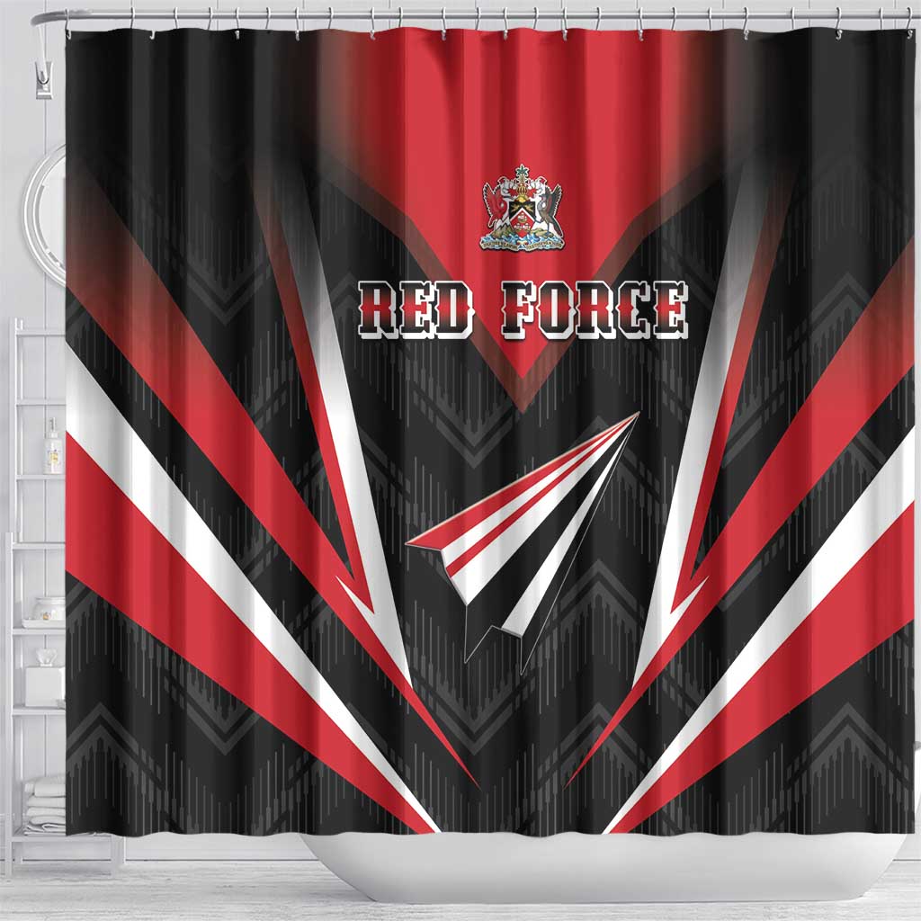 Trinidad And Tobago Cricket Shower Curtain Go Red Force LT05