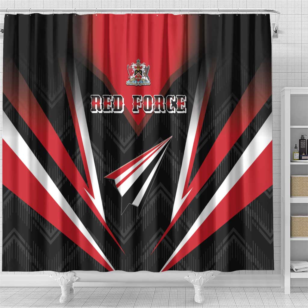 Trinidad And Tobago Cricket Shower Curtain Go Red Force LT05