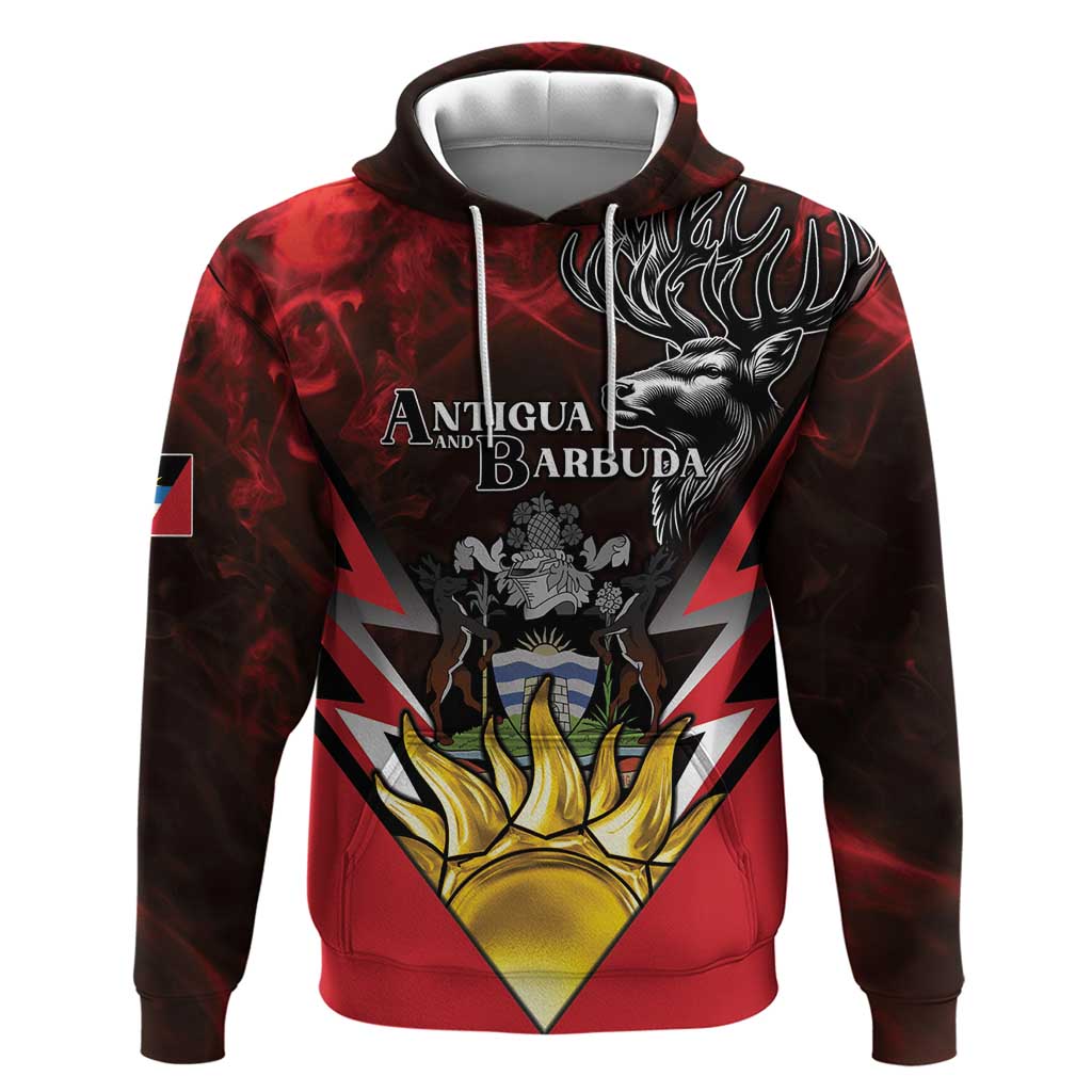Personalized Antigua and Barbuda Hoodie Coat Of Arms With Fallow Deer LT05