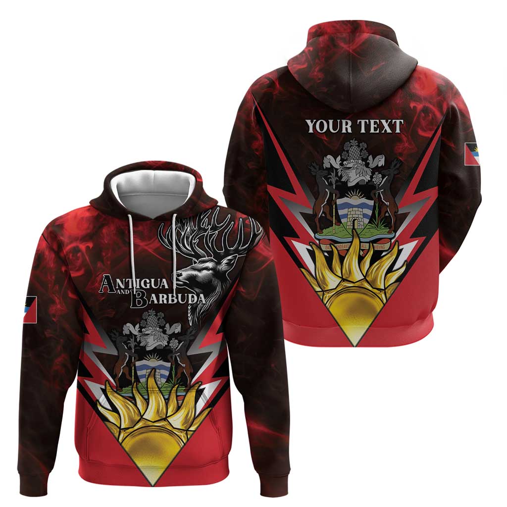 Personalized Antigua and Barbuda Hoodie Coat Of Arms With Fallow Deer LT05