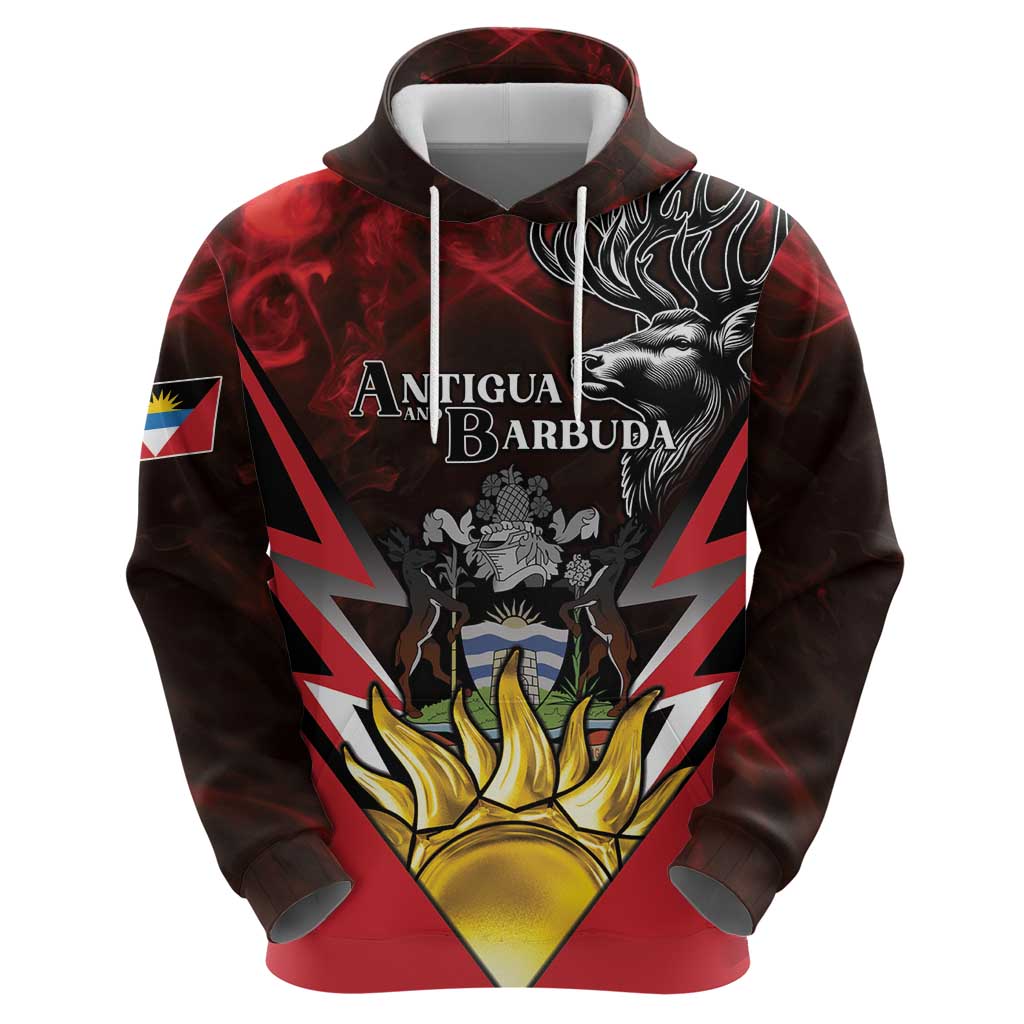Personalized Antigua and Barbuda Hoodie Coat Of Arms With Fallow Deer LT05