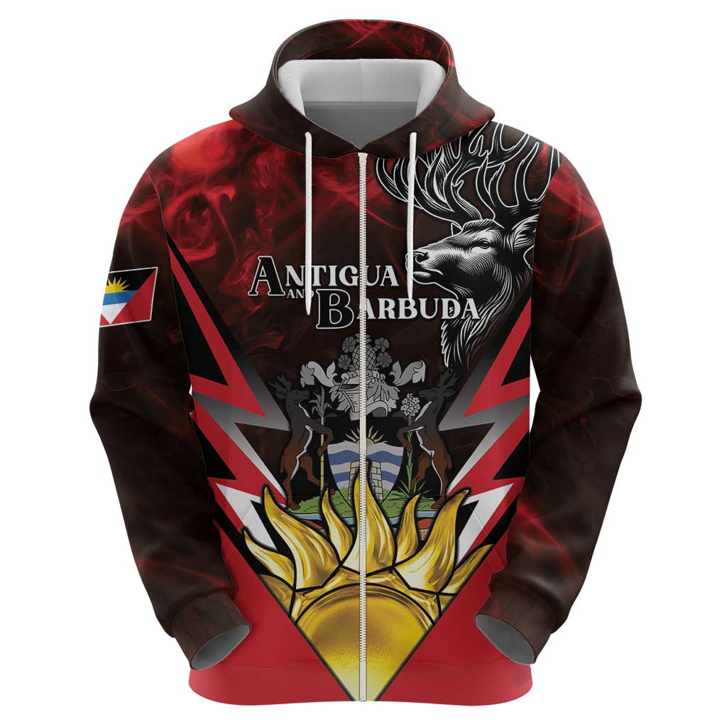Personalized Antigua and Barbuda Hoodie Coat Of Arms With Fallow Deer LT05