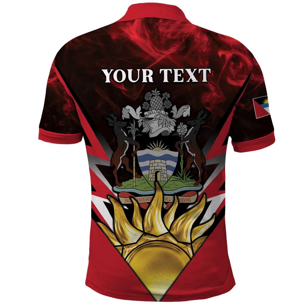 Personalized Antigua and Barbuda Polo Shirt Coat Of Arms With Fallow Deer LT05