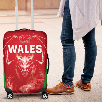Wales Rugby Luggage Cover Go Welsh Dragon Unique Style LT05