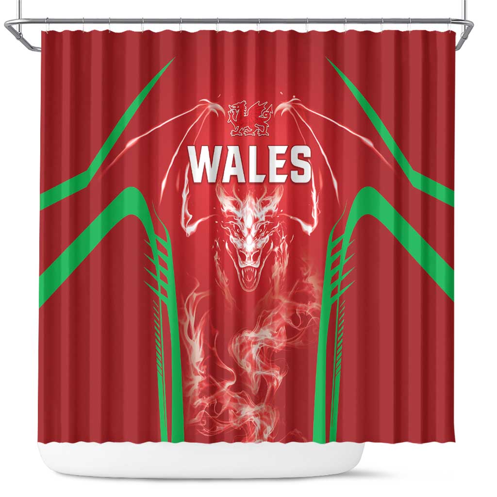 Wales Rugby Shower Curtain Go Welsh Dragon Unique Style LT05