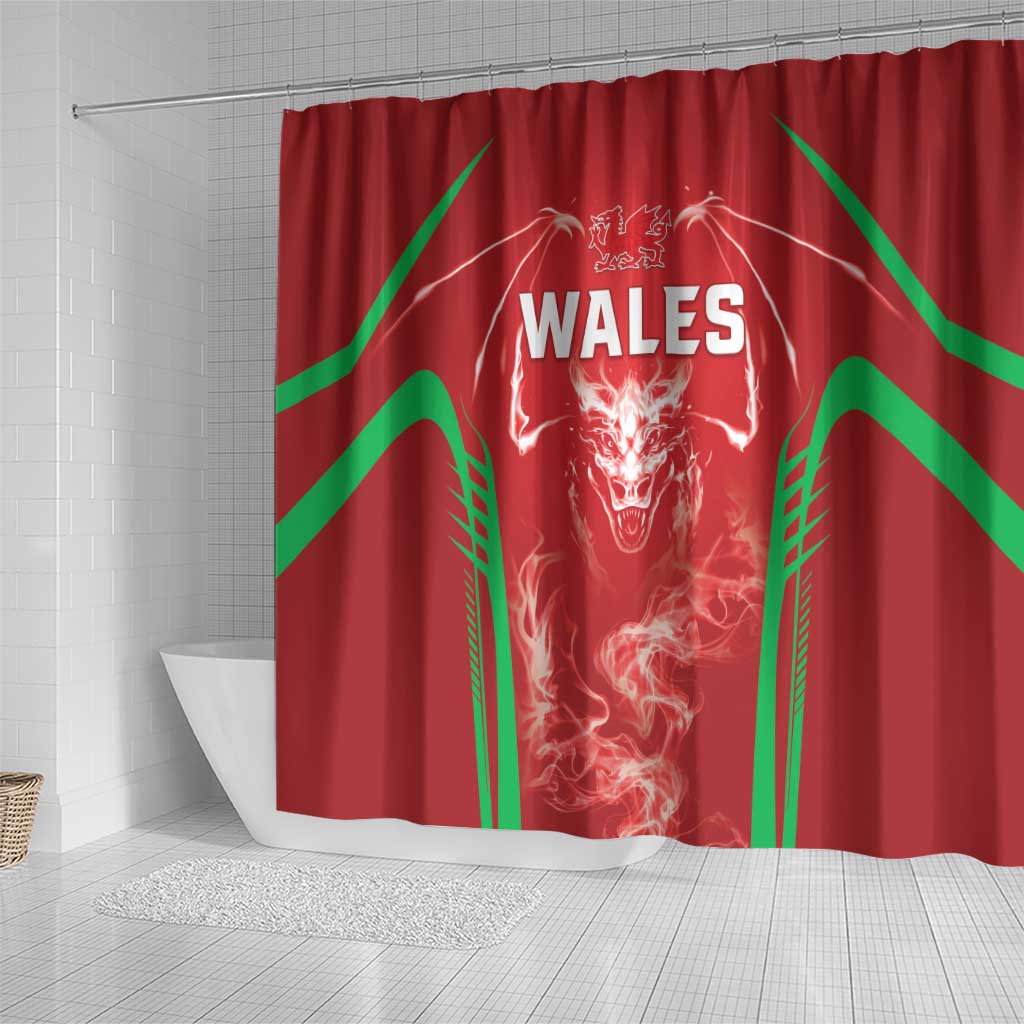 Wales Rugby Shower Curtain Go Welsh Dragon Unique Style LT05