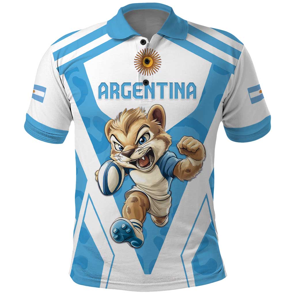 Custom Argentina Rugby 2024 Polo Shirt Go Los Pumas Leopard Pattern LT05