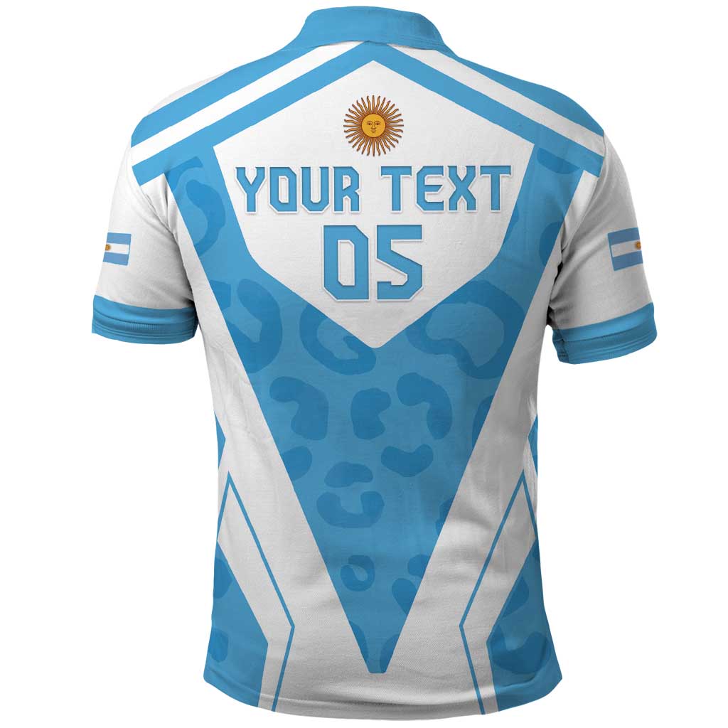 Custom Argentina Rugby 2024 Polo Shirt Go Los Pumas Leopard Pattern LT05