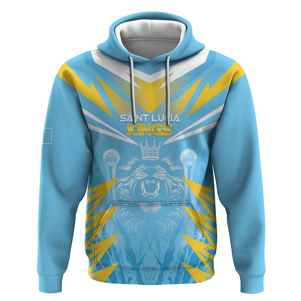 Custom Kings Saint Lucia Cricket Hoodie Rise To Victory LT05