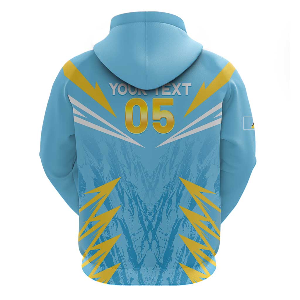Custom Kings Saint Lucia Cricket Hoodie Rise To Victory LT05