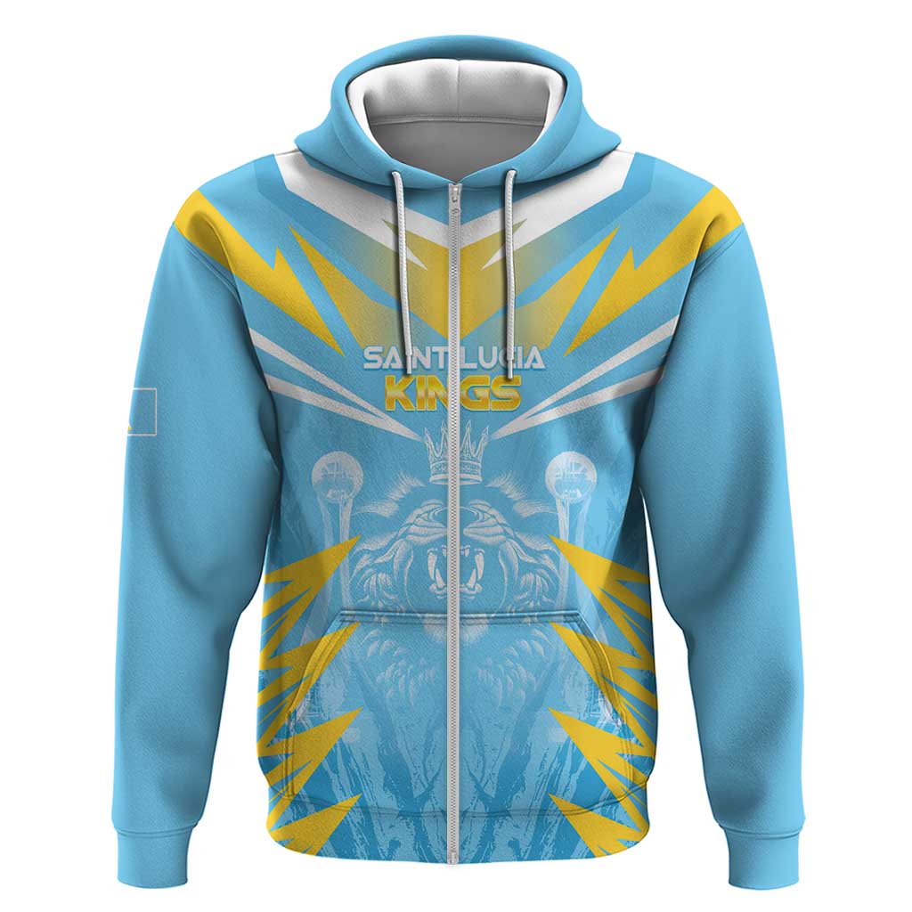 Custom Kings Saint Lucia Cricket Hoodie Rise To Victory LT05