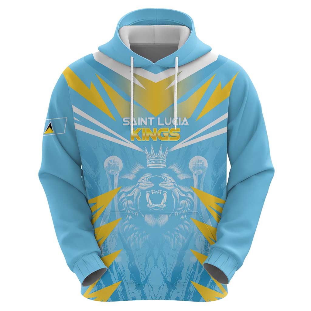 Custom Kings Saint Lucia Cricket Hoodie Rise To Victory LT05